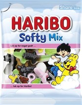 HARIBO Softy Mix licorice & fruit gummies -325g-Made in Denmark FREE SHIPPING - $16.82