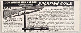 1960 Print Ad Winchester .308 Caliber Sporting Rifles Retting Culver City,CA - £7.41 GBP