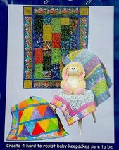 Black Cat Creations Quilt PATTERN Baby Loveys Row Pieced Border Rectangle - €14,14 EUR