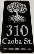 Engraved Tree Of Life Personalized Custom House Number Street Address 8x16 Sign - £26.53 GBP