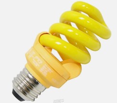 TCP 60 WATT Yellow COMPACT FLUORESCENT SPIRAL LIGHT BULB 68914Y Bug - $12.34
