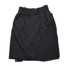 Louis Feraud Skirt Womens 8 Black Straight Pencil Knee Length Button Zip Pleated - £15.47 GBP