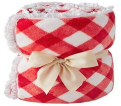 Pioneer Woman Throw Blanket Charming Check Red White Gingham Farmhouse 72 x 50 - $23.99