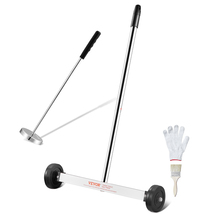 VEVOR 15in Rolling Magnetic Sweeper 8Lbs Adjustable Handle Mini Nail Pickup - $31.97 CAD