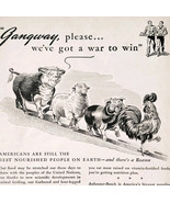 1943 WW2 Budweiser Beer Advertisement War To Win Anheuser Busch Military... - $40.73 CAD