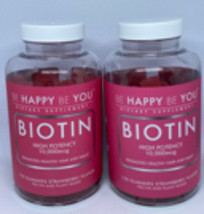 Lot of 2 be happy be you Biotin supplement promotes healthy hair&amp;nails H... - £39.16 GBP