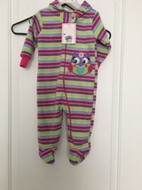 Duck Duck Goose Baby Striped Hooded Footed Pram Snow Suit Size 3/6 Months - £35.33 GBP