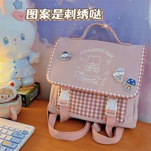 Japanese Style JK Uniform Backpacks Kawaii Bear Embroidery Women Shoulder Bag 4  - £31.43 GBP