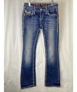Rock Revival Abbie Womens Size 26 Blue Distressed Denim Boot Jeans - $45.15 CAD