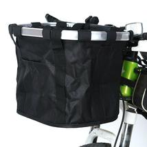 Bicycle Basket Bike Handlebar Front Basket Pet Carrier Aluminum Frame Bag - £33.17 GBP