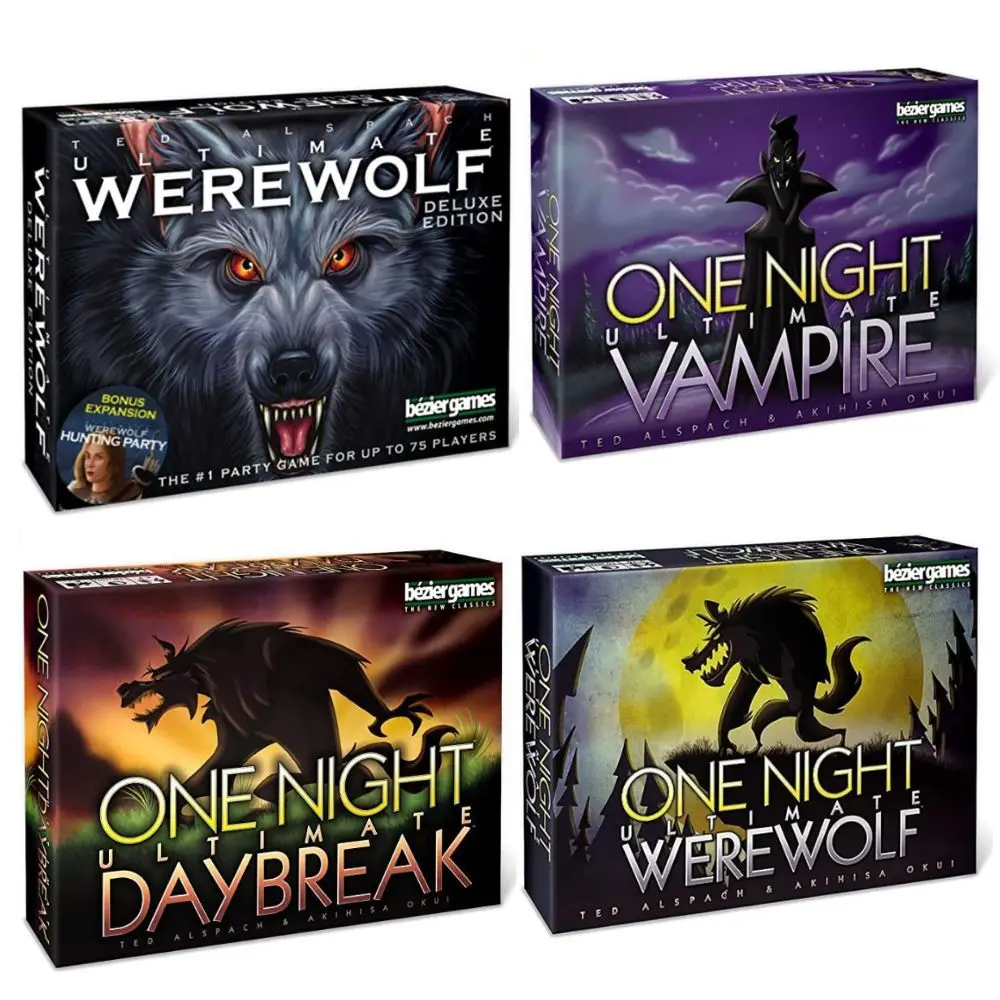 One Night Ultimate Werewolf Cards Collection Board Game Alien Super Villains - £13.85 GBP+