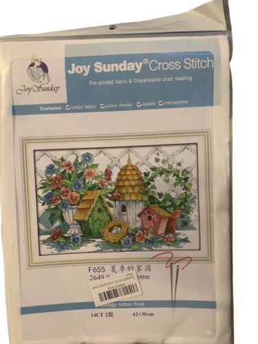 Primary image for Joy Sunday Cross Stitch Kit Summer Home Pre-printed Ecology Cotton Floss F655