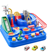 Kids Race Track Toys with 3 Mini Cars - Puzzle Rail Car Adventure Playse... - $553.07 MXN