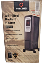PELONIS Oil-Filled Radiant Heater Digital Thermostat 3 Settings New - NO... - $49.49