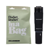 Doc Johnson Pocket Rocket In A Bag Mini Vibrator Black - £21.93 GBP