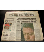 1998 Sept 17 St Louis Post Dispatch Newspaper Clinton Lewinsky McGwire S... - $15.99