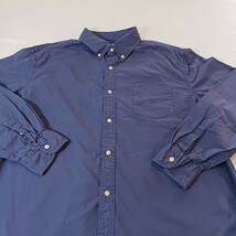 Chaps Button-Down Collar Men's Blue Cotton Shirt Long Sleeve Size XL image 6