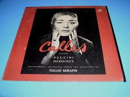 Maria Callas Portrays Puccini Heroines Record Album Vinyl LP Angel Label 35195 - £19.80 GBP