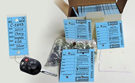 Donkey Key Tags, Laminated Self-Protecting 250 Tags Per Box with Metal Rings - £25.73 GBP