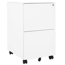 Mobile File Cabinet White 39x45x67 cm Steel - £93.62 GBP