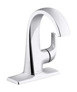 KOHLER Cursiva Single Handle Single Hole Bathroom Faucet in Polished Chrome - £90.14 GBP