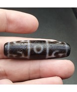 Ancienne amulette de perles Dzi en pierre d&#39;agate yeux tibétains BD-25-1 - $2,608.69 MXN