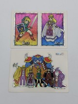 Vintage 90s Zelda/Link &amp; Full Cast Vending Machine Prism Stickers Rare 2 Sticker - £29.41 GBP