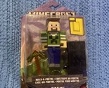 Minecraft Build A Portal Steve In Green Creeper Shirt FIGURE ACCESSORY T... - £13.23 GBP