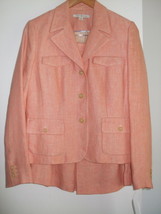 NWT Tommy Hilfiger Women`s Tweed Linen Suit Jacket Size 12 Skirt Size 10... - £94.95 GBP