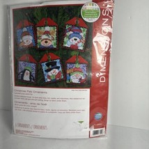 DIMENSIONS COUNTED CROSS STITCH CHRISTMAS PALS ORNAMENTS KIT SET OF 6 - £20.32 GBP