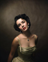 Elizabeth Taylor beautiful 1950&#39;s studio portrait in low cut dress 16x20 poster - £17.31 GBP
