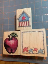 Starbox Star house and apple rubber stamp set #3 - £8.17 GBP