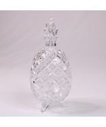 Vintage Footed Crystal Pineapple Candy Trinket Dish Clear Crystal Glass ... - £11.83 GBP