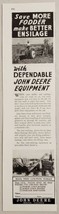 1939 Print Ad John Deere Tractor &amp; Power Ensilage Harvester Moline,Illinois - £7.98 GBP