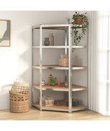  5-Layer Corner Shelf Silver Steel&amp;Engineered Wood - €222,66 EUR