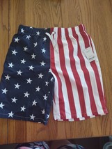 City Streets Size Medium 10/12 Husky Flag Boys Swim Shorts-Brand New-SHI... - $29.58