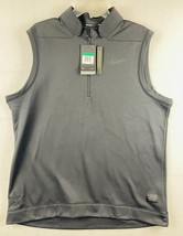 NIKE GOLF PULLOVER 1/4 ZIP BLACK SLEEVELESS VEST SIZE XL MENS New with Tags - $32.71