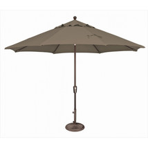 11 ft. Catalina Octagon Push Button Tilt Market Umbrella Taupe - $302.67