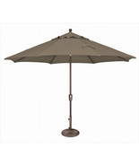 11 ft. Catalina Octagon Push Button Tilt Market Umbrella Taupe - $413.96 CAD