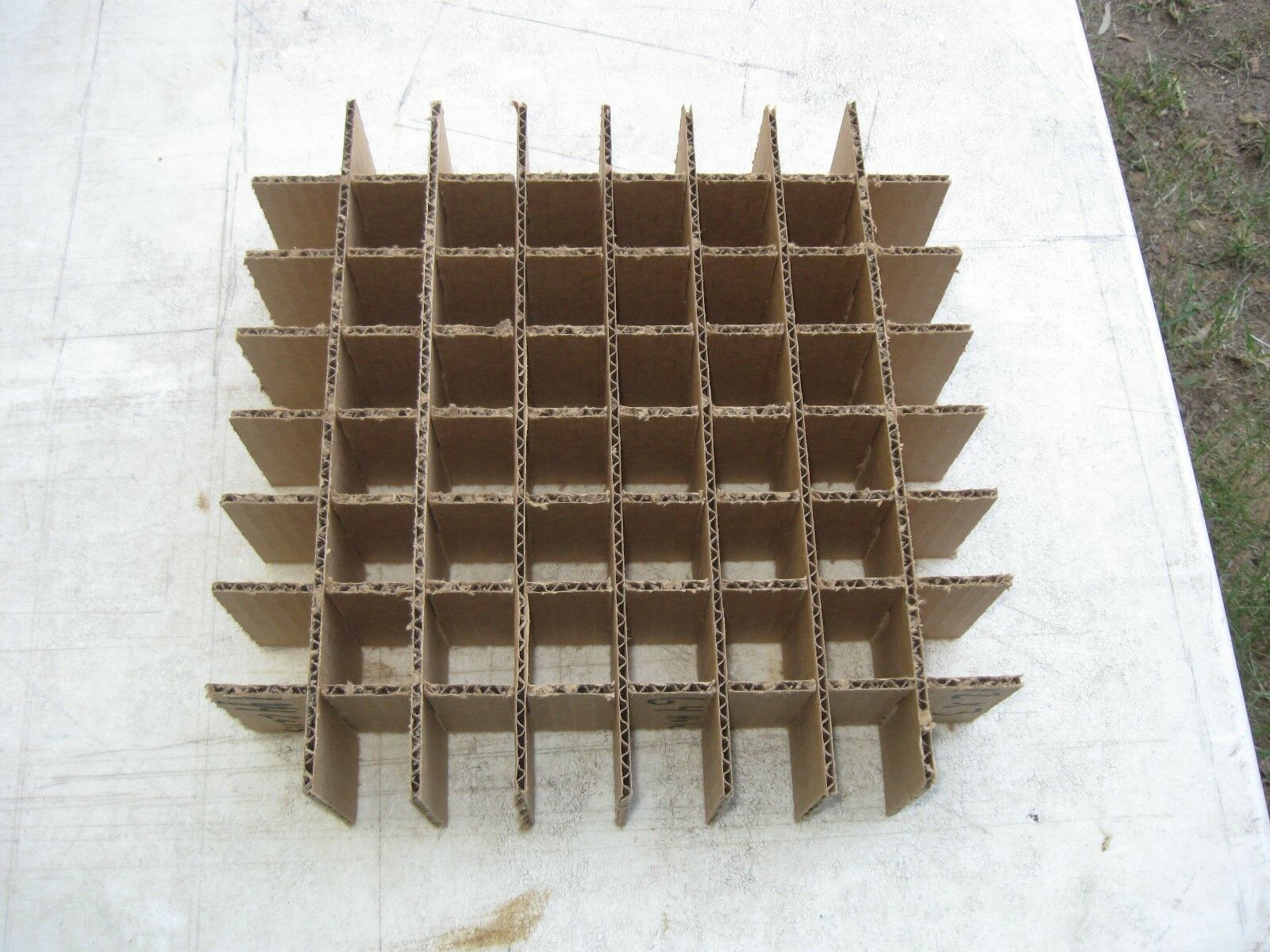Cardboard Dividers 5 Sets 12&quot; X 12&quot; X 1&quot; High 64 cell B 12-1-07 - $2.67