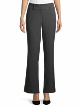 Time and Tru Women&#39;s 2 Mid Rise Bootcut Stretch Grey Heather Trouser Pants  - $11.23