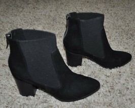 Womens Boots Shoe Booties Boots Fioni Black Suede Zip Back -Size 9.5 - £12.64 GBP