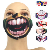 Mouth Cover Design Washable Cloth Cartoon Reusable Wearing Halloween Scary Mask - £5.28 GBP+