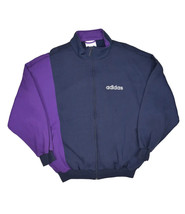 Vintage Adidas Track Jacket Mens L Full Zip Warm Up Color Block Trefoil - £31.66 GBP