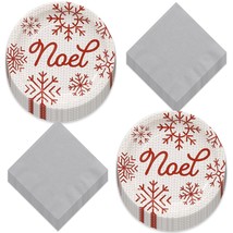 HOME &amp; HOOPLA Christmas Holiday Sweater Pattern Noel Paper Dessert Plates and Be - £7.18 GBP