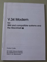 Fast Mac Modem MV.34IM / MV.34EM / FMACV.34 for Macintosh - User&#39;s Manual - $9.87