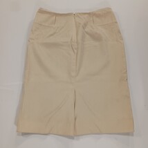 Worth RN#105896 Women's Cream Wool Blend Rear Zipper & Slit Pencil Skirt Size 6 image 13