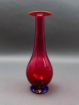 Orrefors Sweden Erika Nils Lagerbielke Solo Tulip Art Glass Vase 12 1/2&quot; - £104.64 GBP