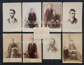 Antique Photograph Lot Norway Lewistown Me 8p Cabinet Card Family Imagene Morgan - £72.30 GBP