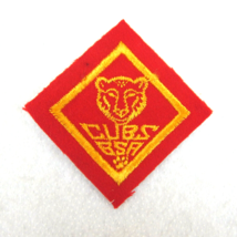 Vintage 1930-1944 Boy Scouts of America Cubs BSA Felt Bear Patch Red &amp; Yellow - £23.52 GBP